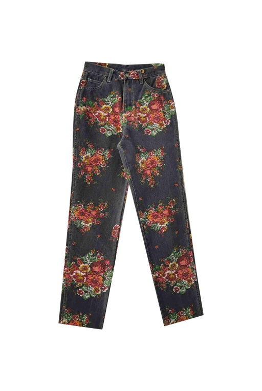 Jeans à fleurs