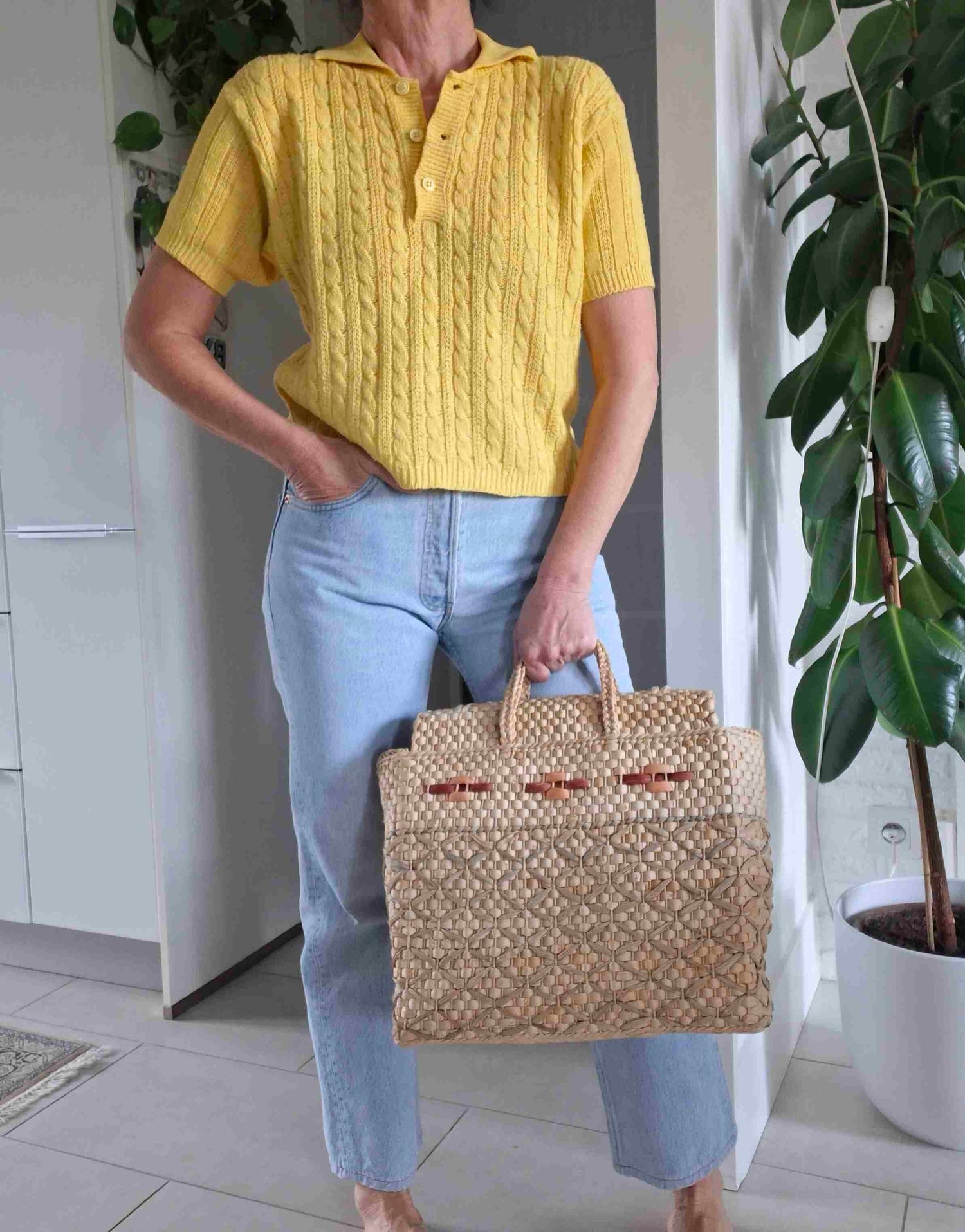 Wicker basket 70's