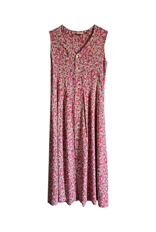 Button-up floral dress