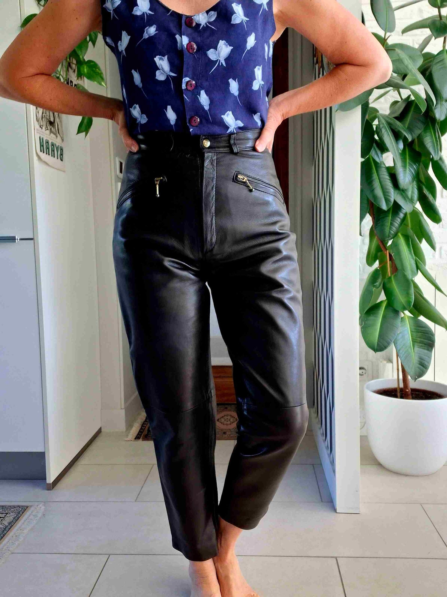 Pantalon en cuir