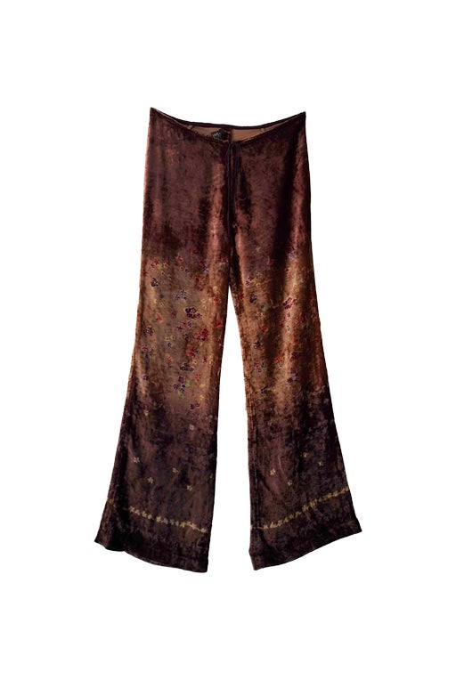 Pantalon flare en soie