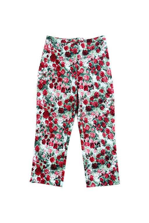 Pantalon capri à fleurs