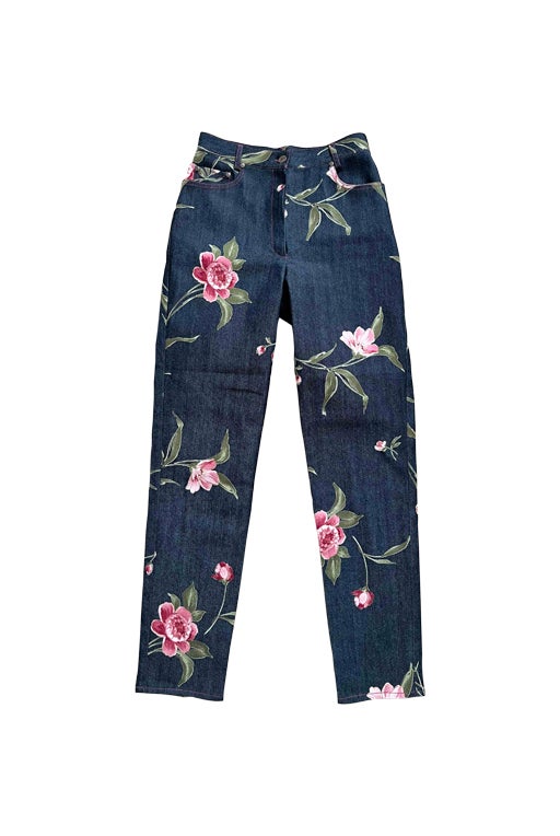 Pantalon à fleurs