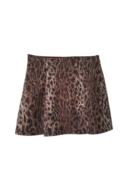 90s leopard print skirt