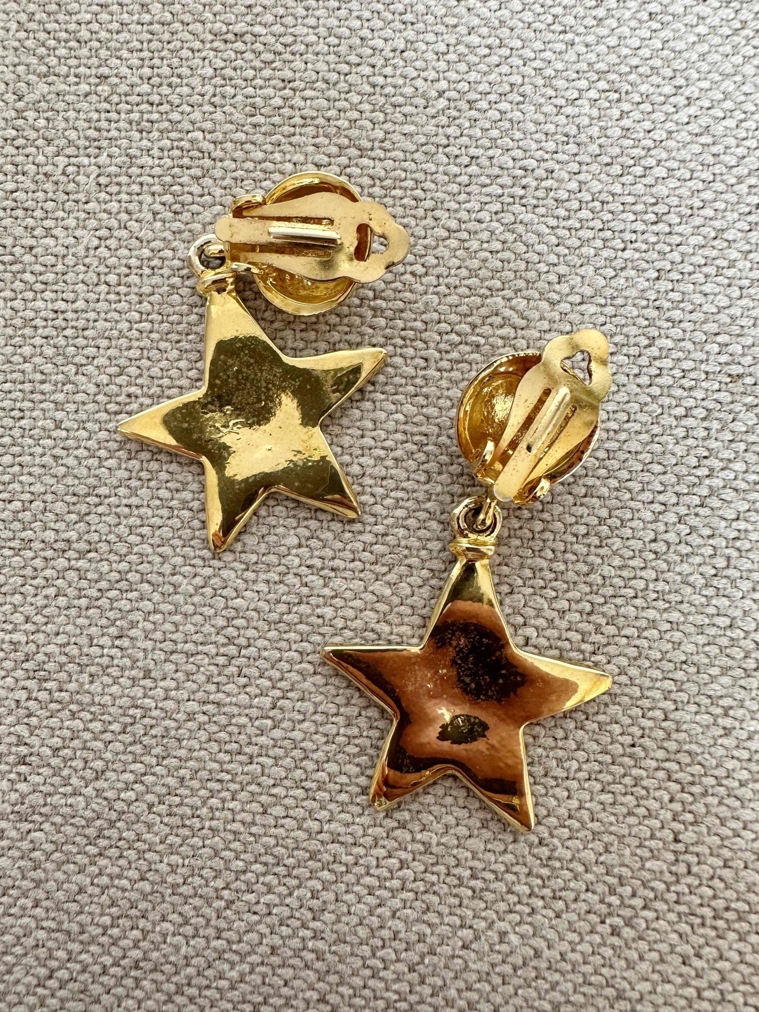 Star clip-on earrings