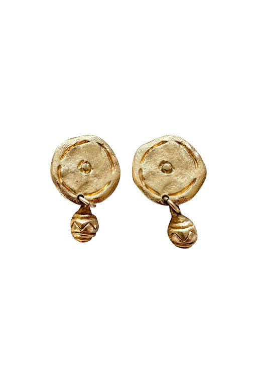 Clip-on earrings made of brass