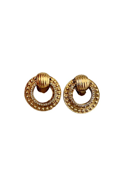 Clip-on earrings made of brass