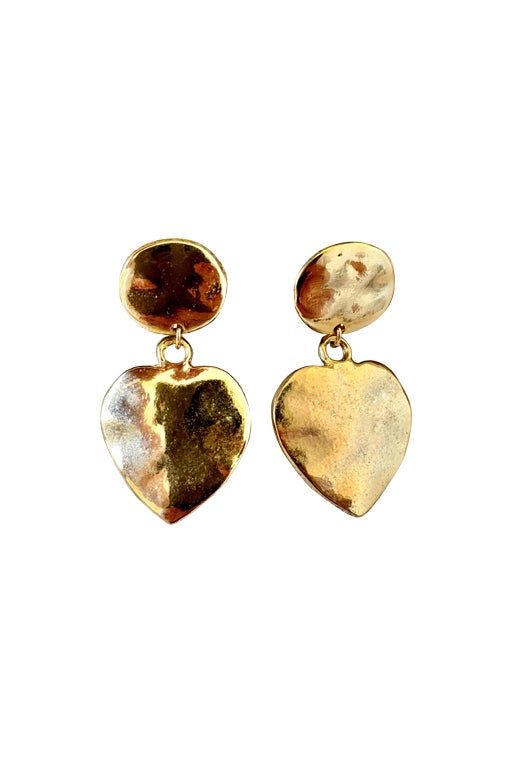 Heart-shaped clip-on earrings