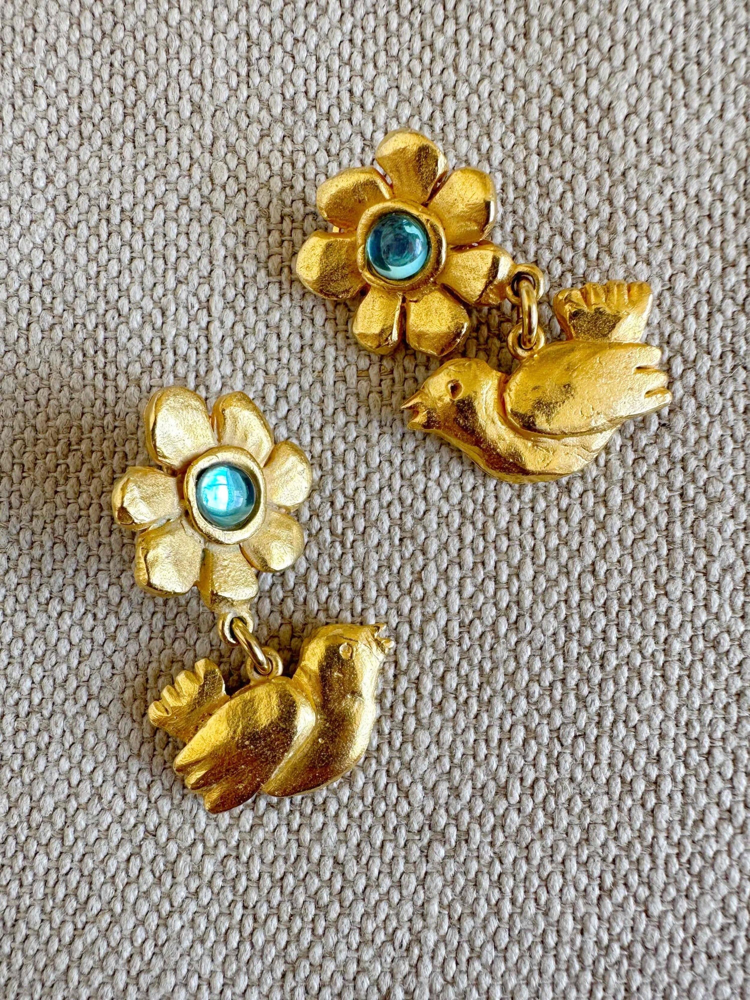 Clip-on bird earrings