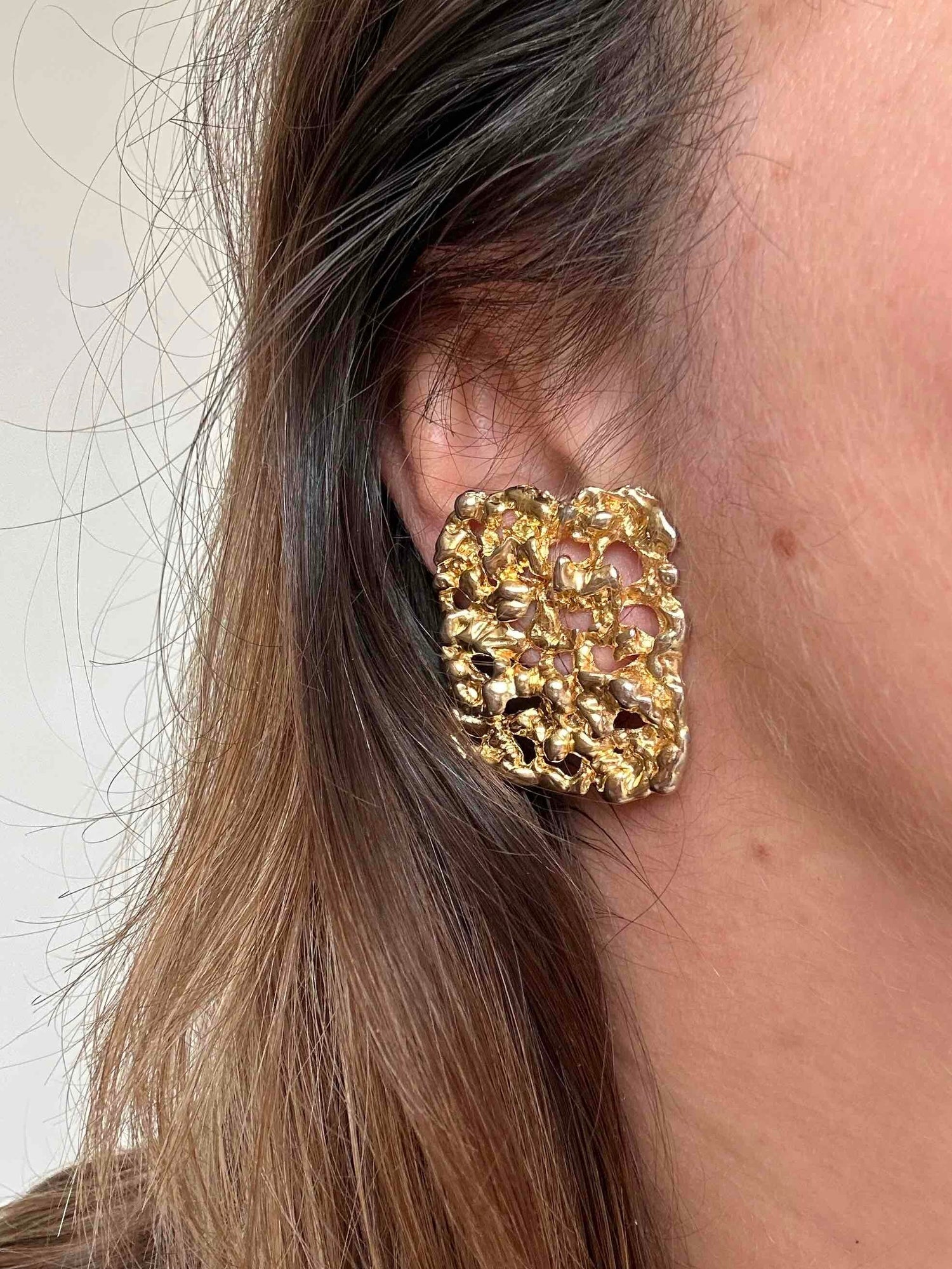 Boucles d'oreilles clips rectangles