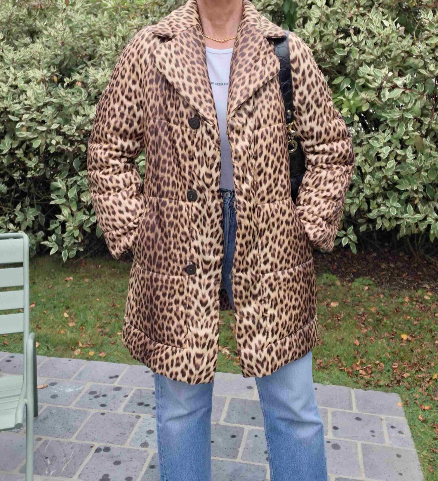 Leopard down jacket Jean-Louis Scherrer