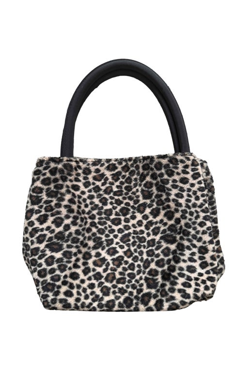 Mini bag in leopard fur