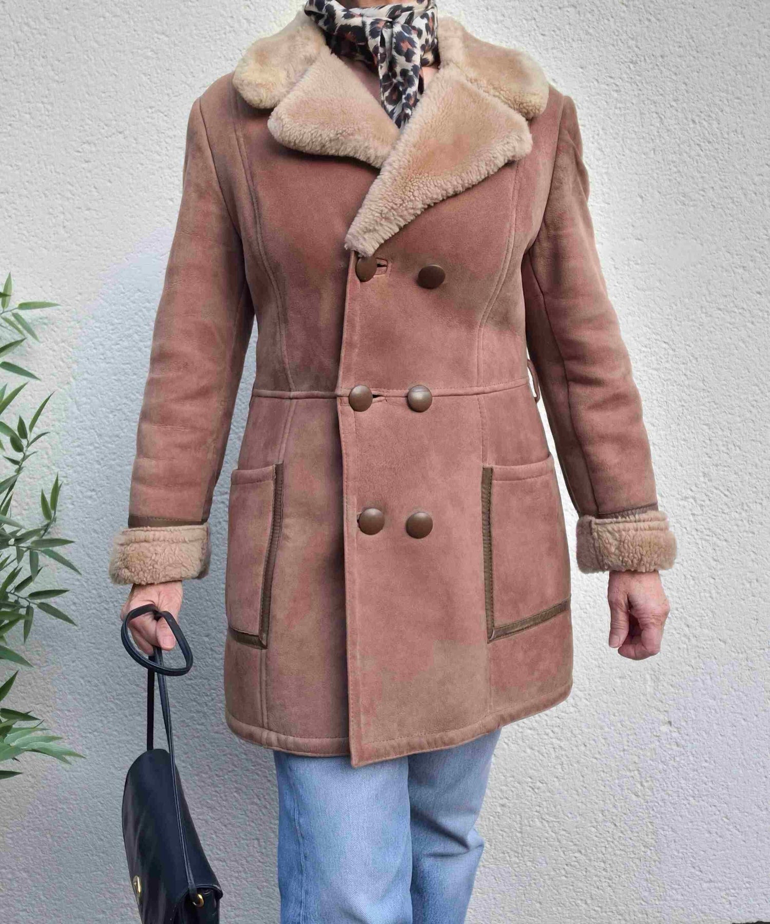 Suede with a wooly texture