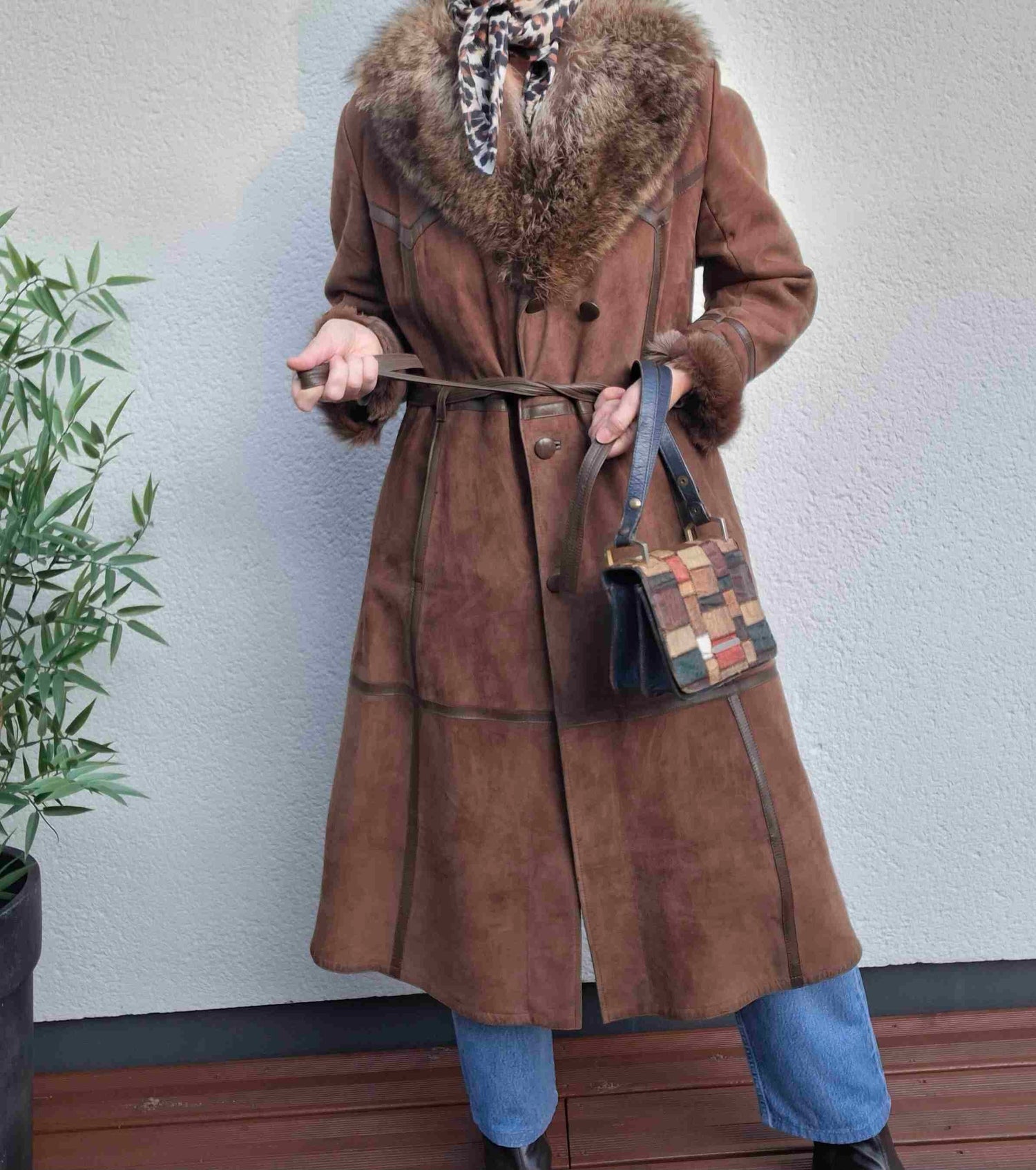 Suede with a wooly texture