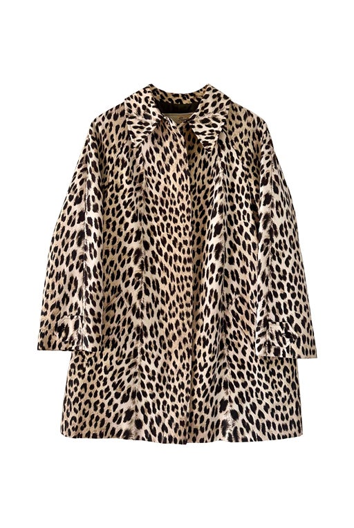 Leopard trench coat