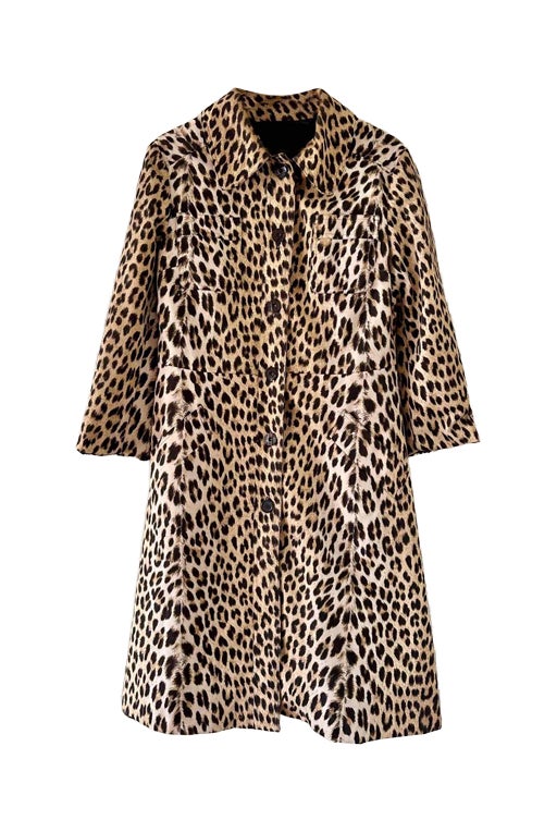 Leopard trench coat