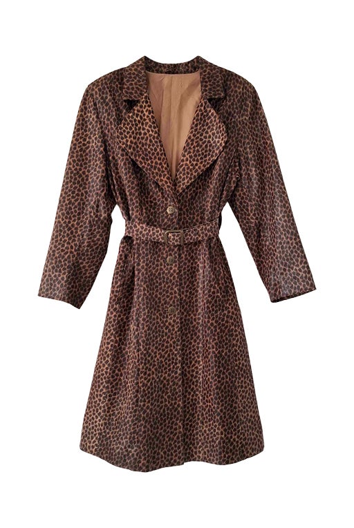 Leopard trench coat