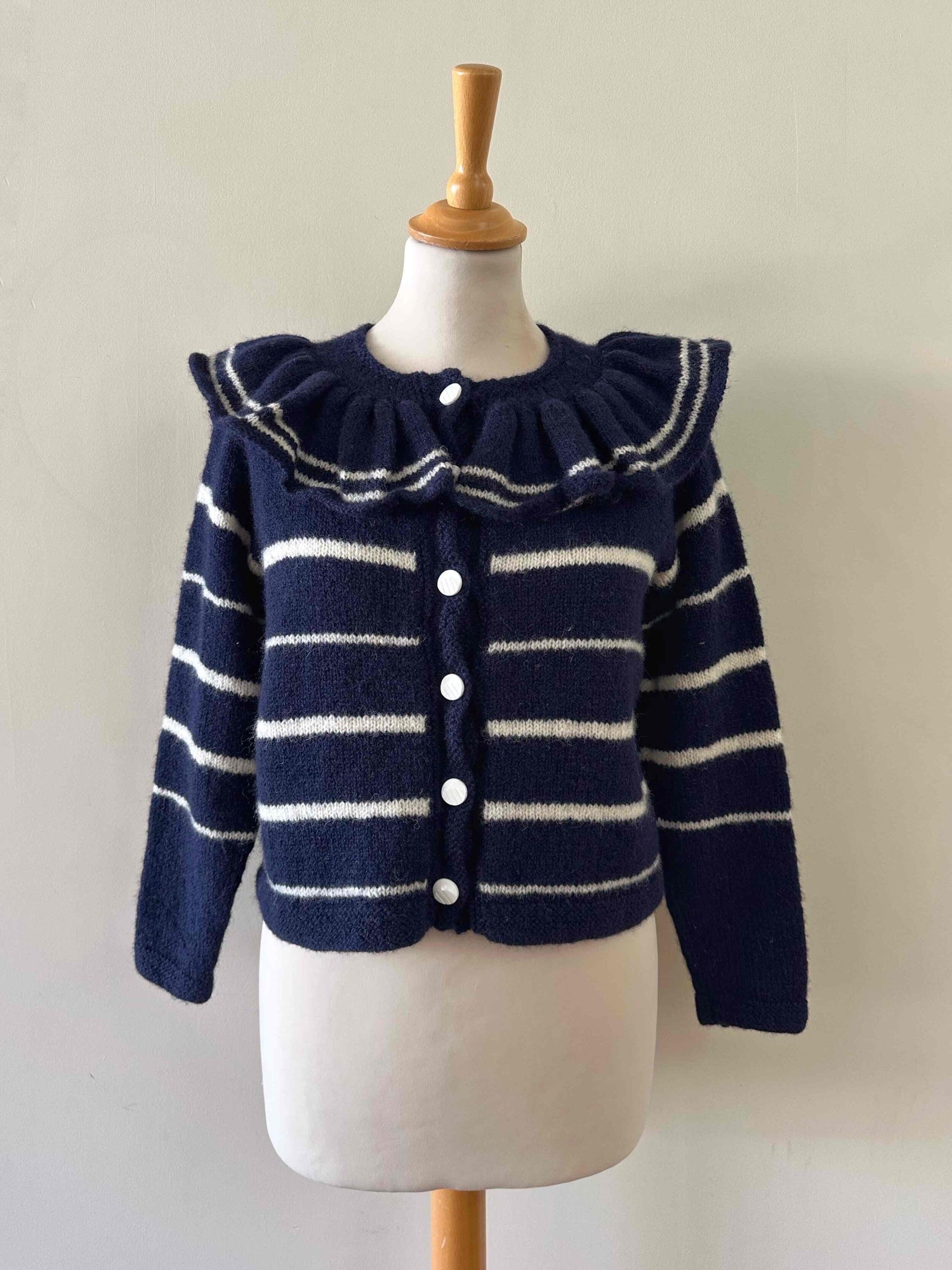 Wool sailor cardigan,