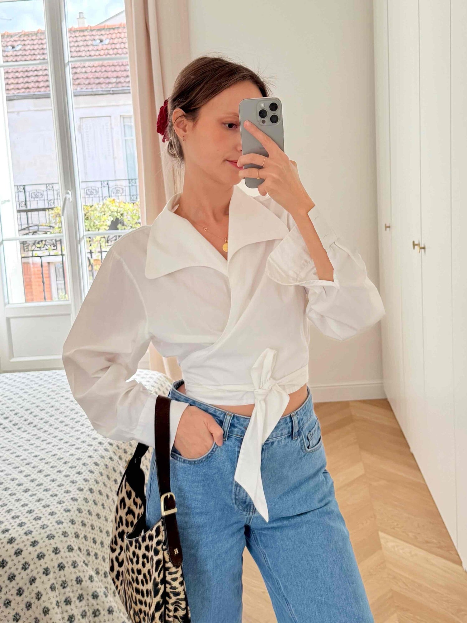 Cache-cœur en coton