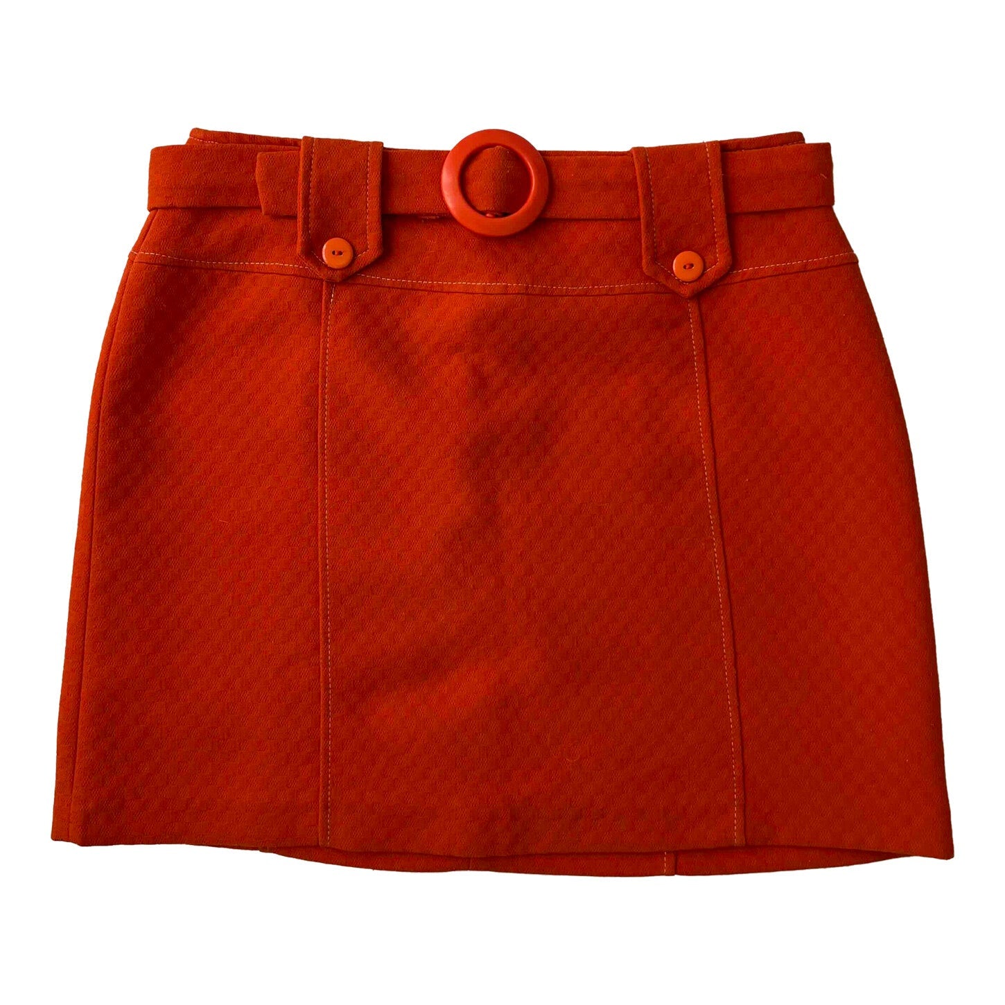 Orange mini skirt