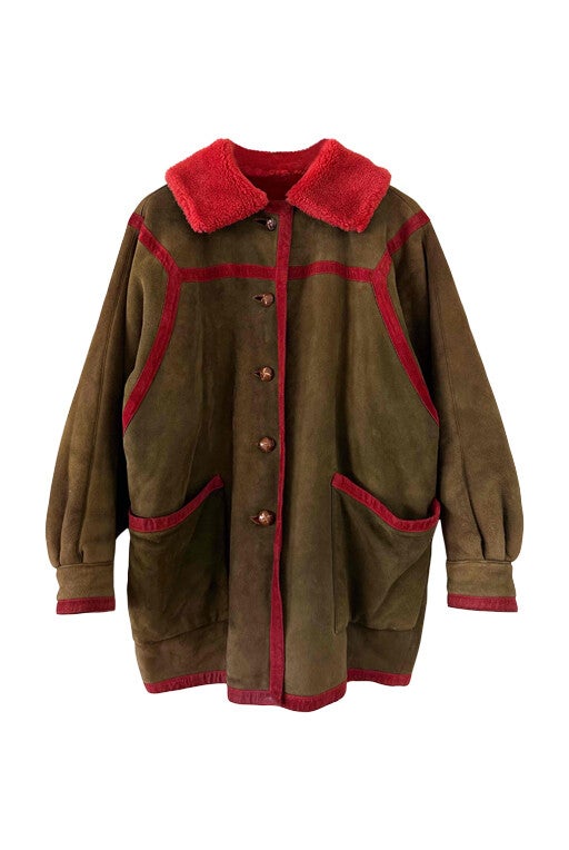 Yves Saint Laurent wool-lined leather jacket