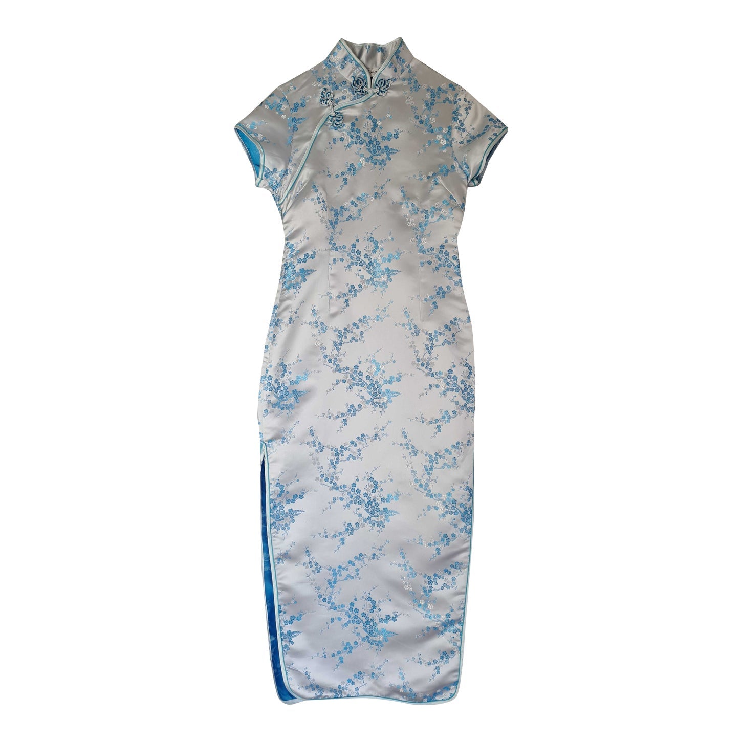 Asian-style satin dress