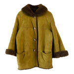 Wool-lined leather coat