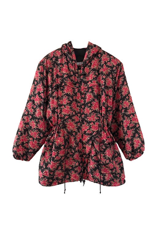 Floral puffer jacket