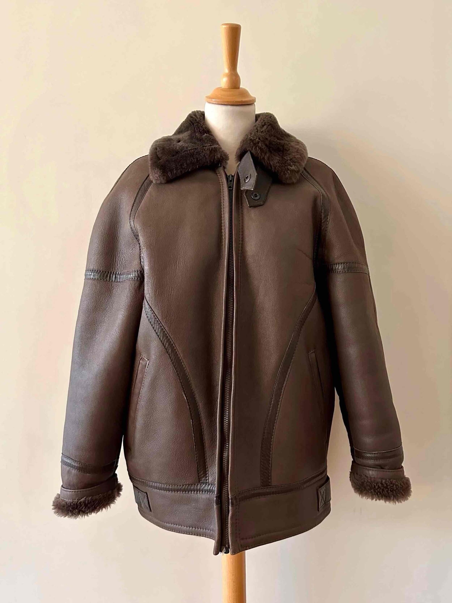 Wool-lined bomber jacket