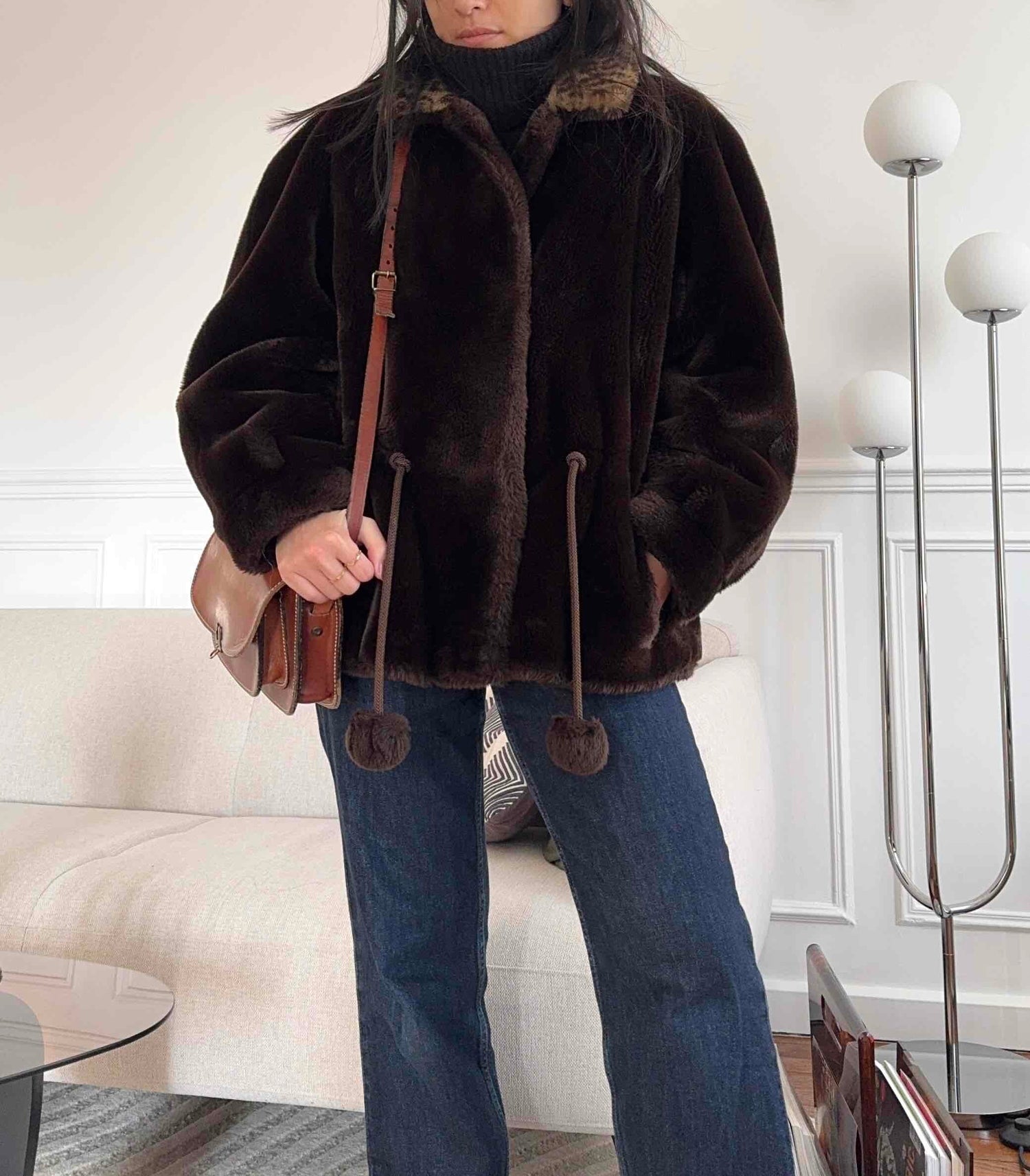 Faux fur coat
