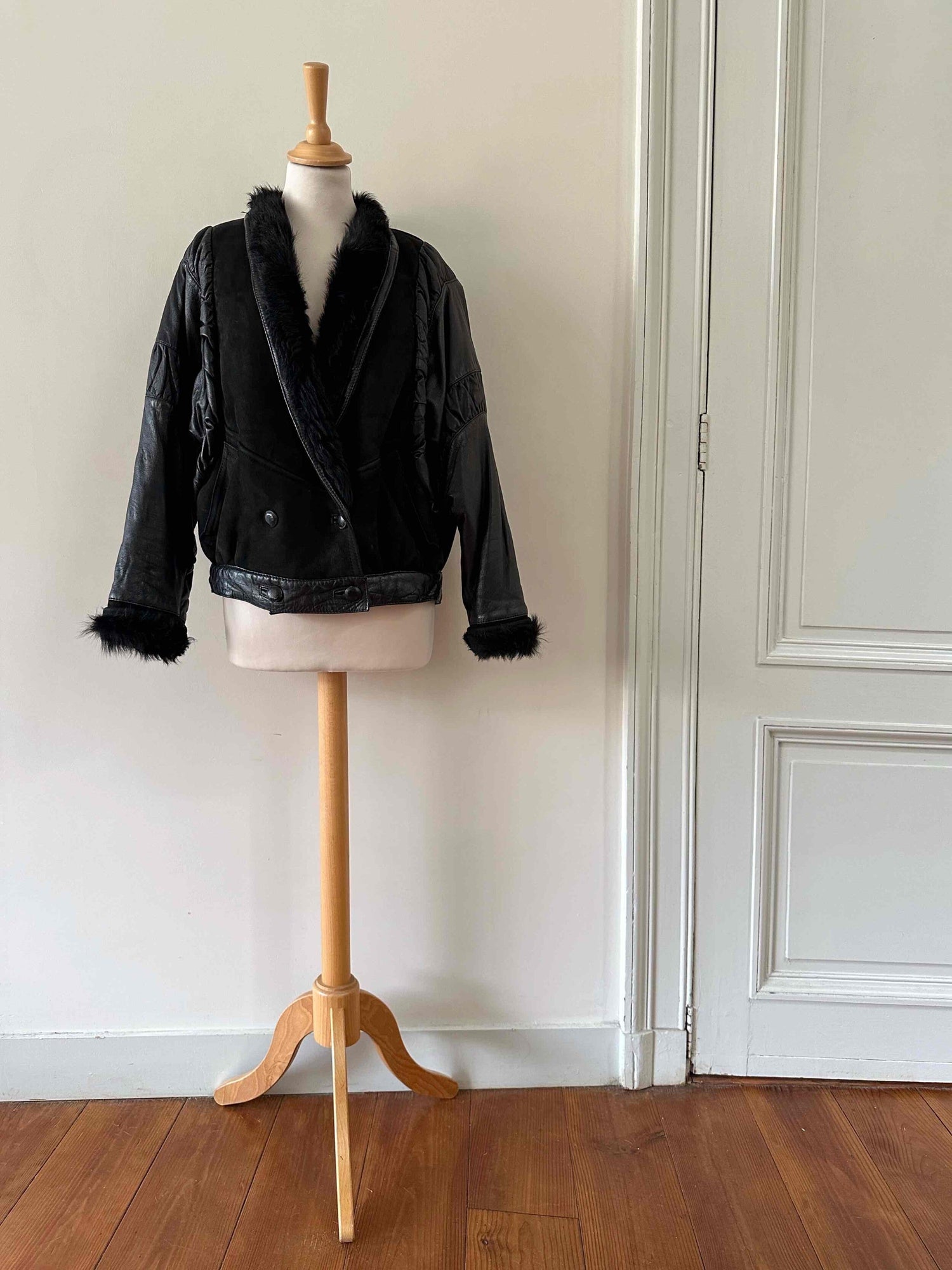 Wool-lined bomber jacket