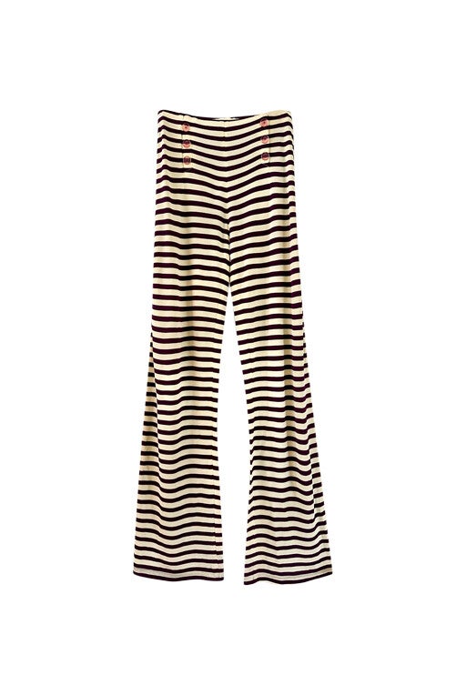 Pantalon flare marinière