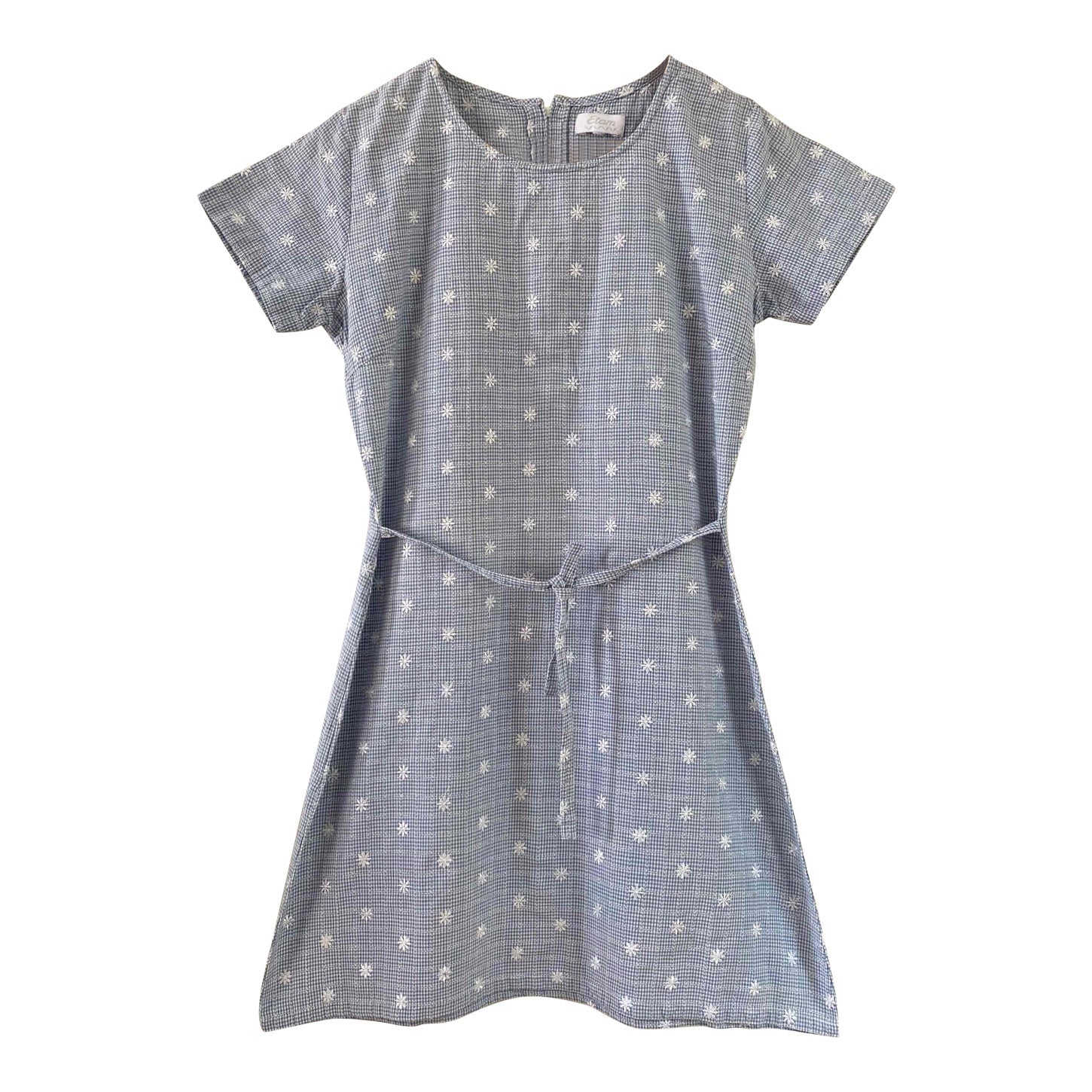 Vichy and floral mini dress