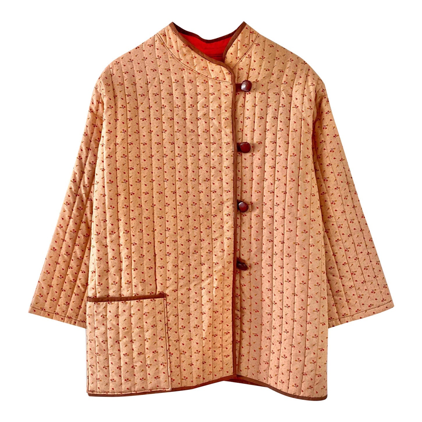 Veste matelassée à fleurs