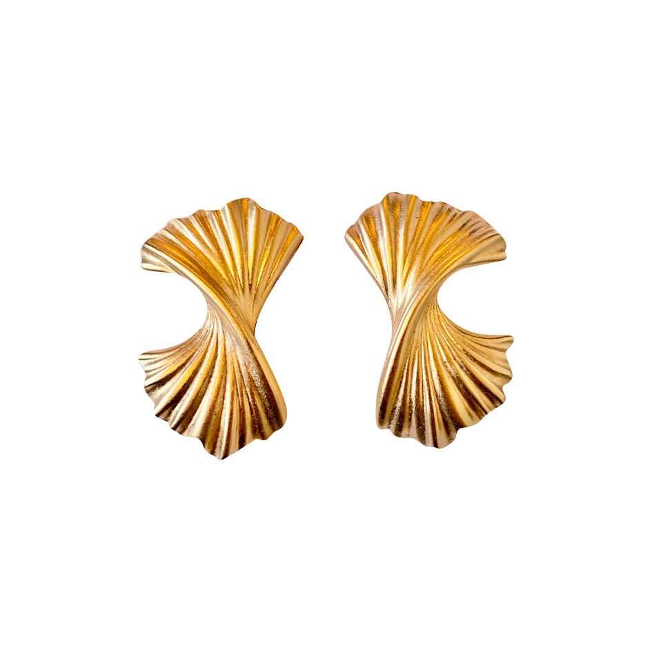 Boucles D'oreilles Nina Ricci - Occasion - Doré - Fermoir Clip