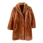 Golden sheepskin coat