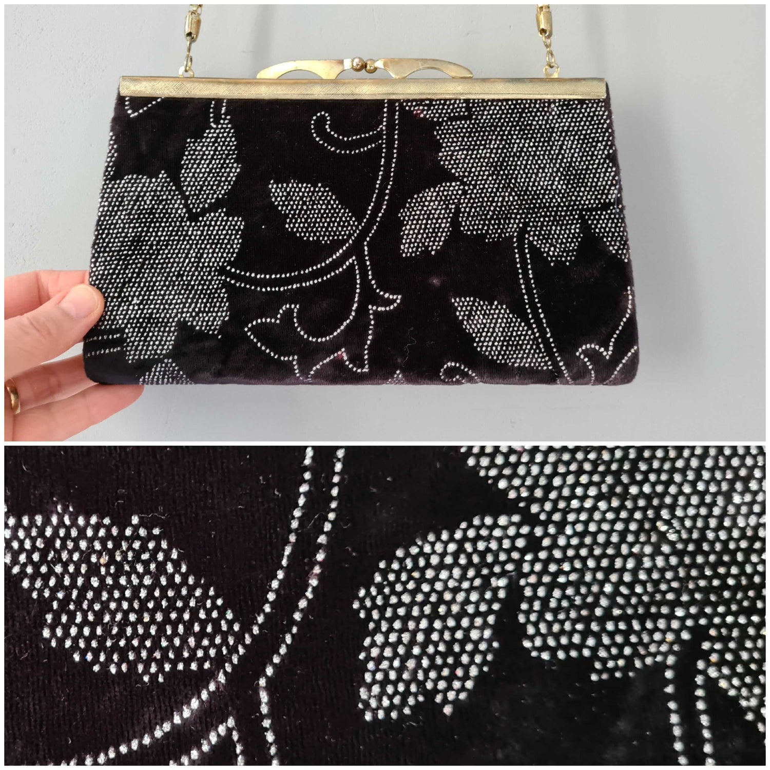 Mini velvet bag