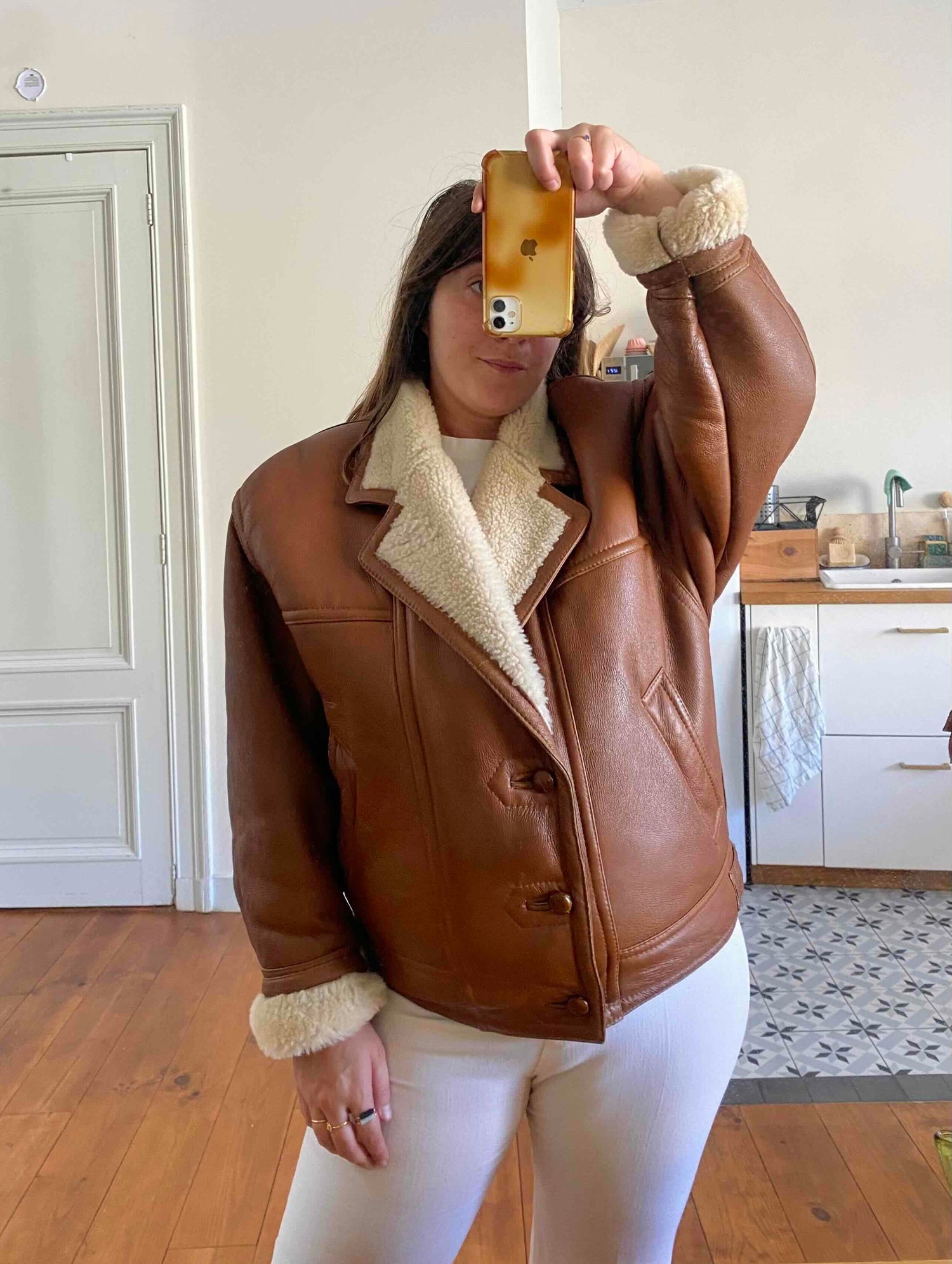 Wool-lined bomber jacket