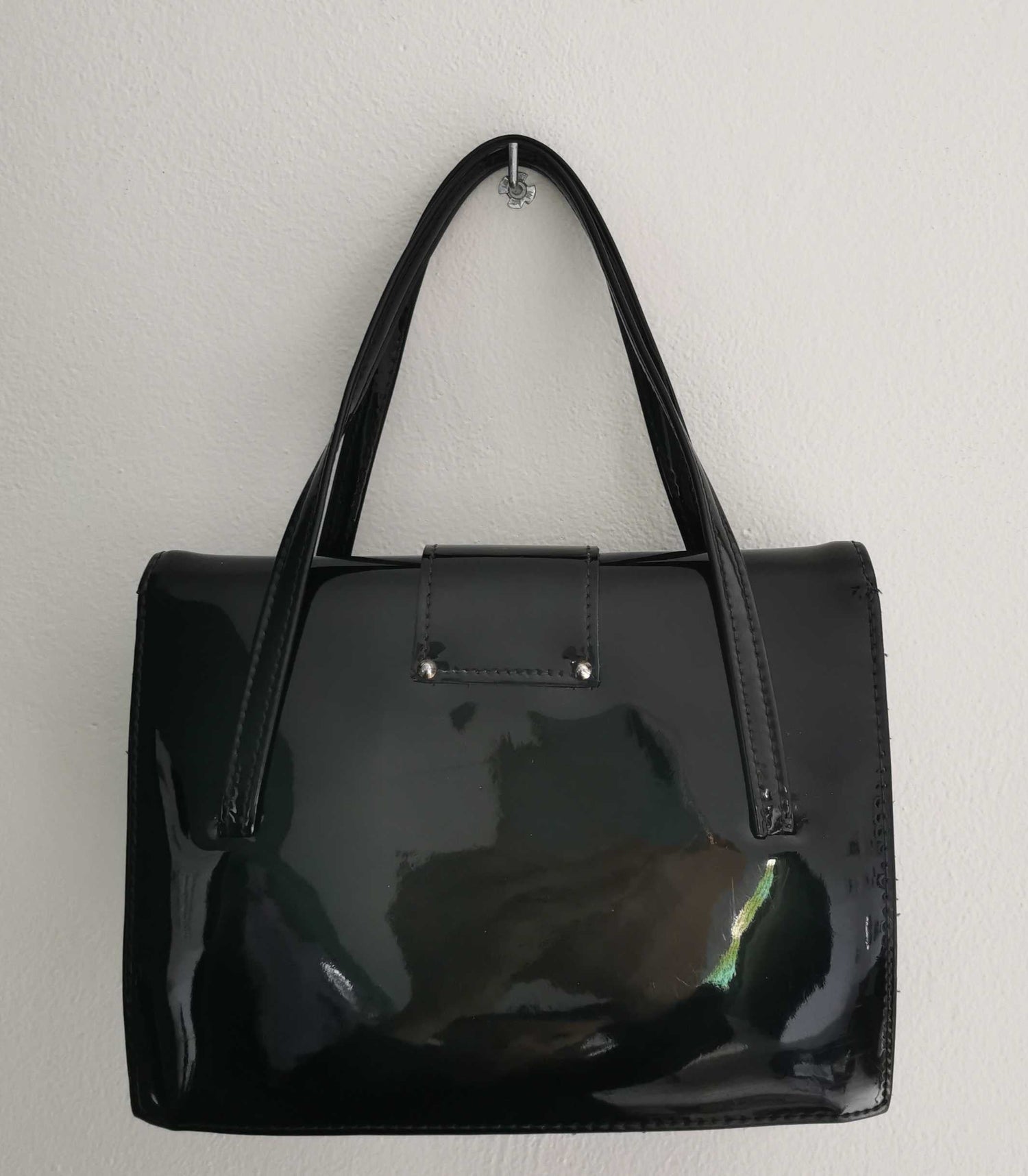 Patent leather handbag