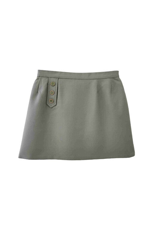 Wool mini skirt