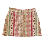 Mini jupe denim patchwork