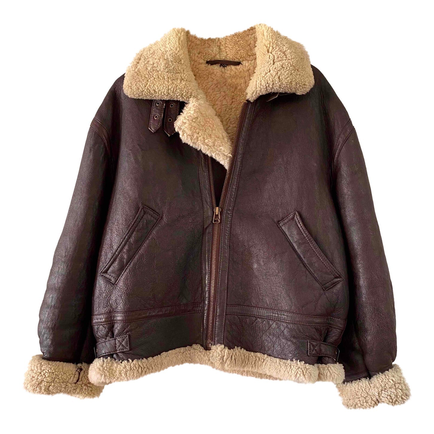 Bombardier with wool lining