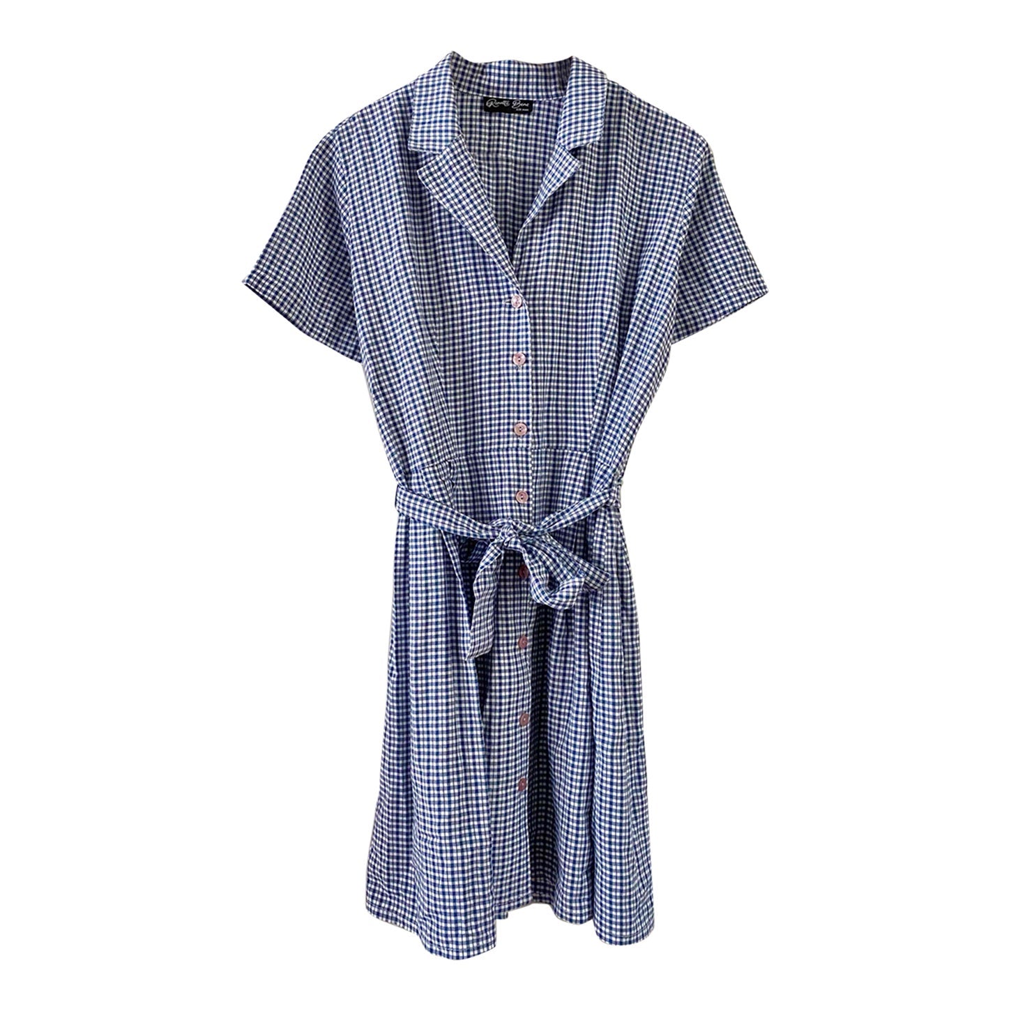 Vichy mini shirt dress