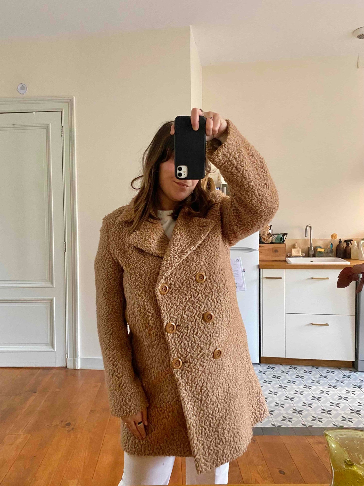 Boucle wool coat