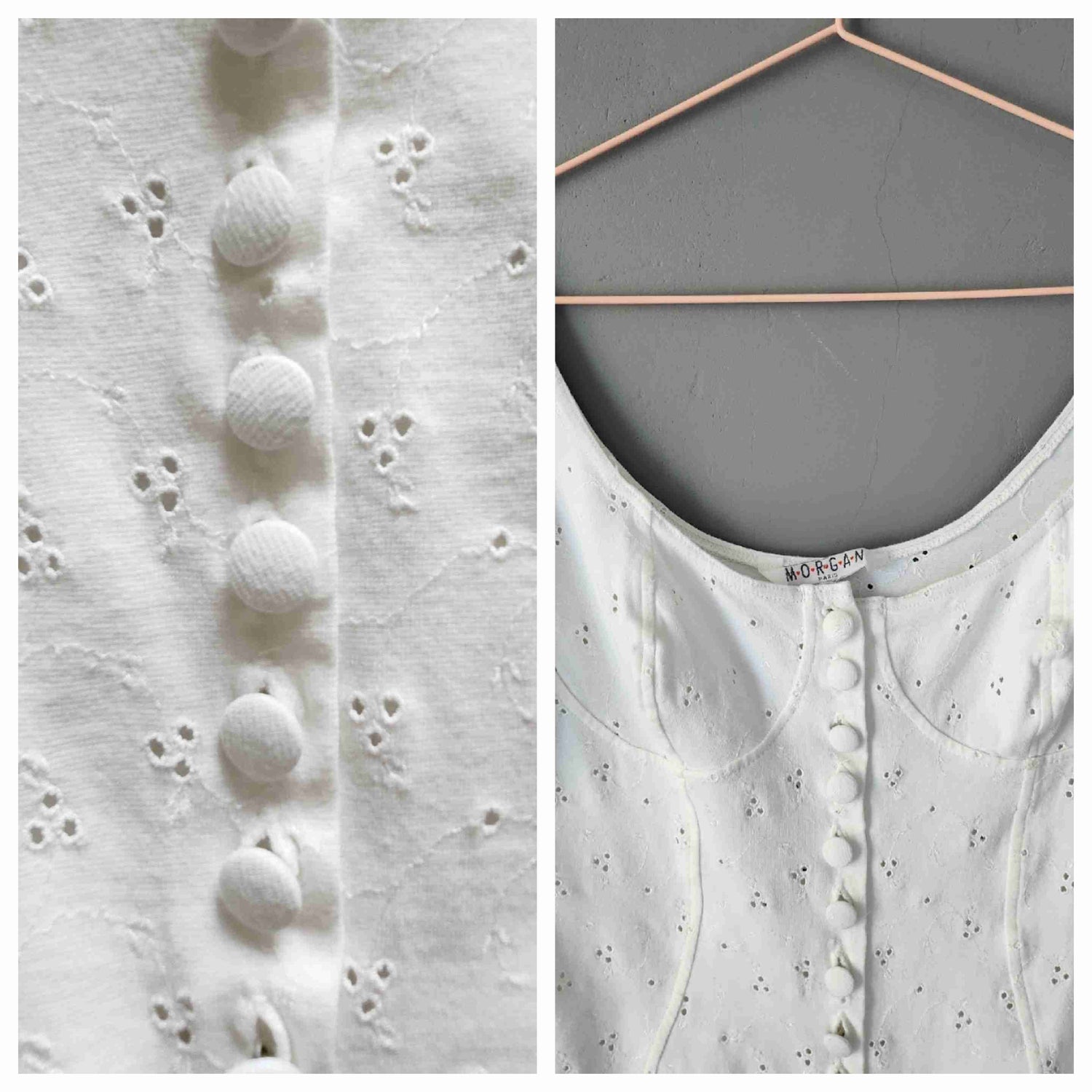 Top boutonné en coton