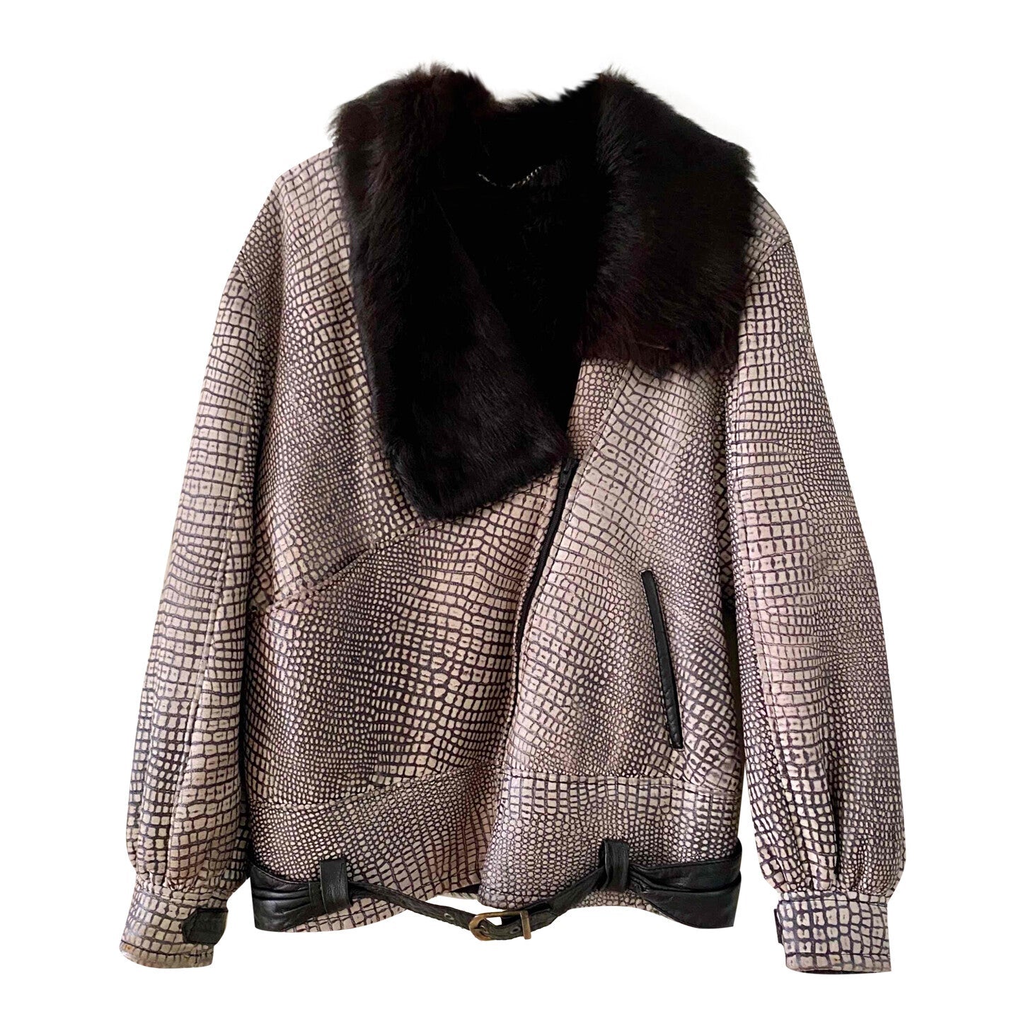 Wool-lined bomber jacket