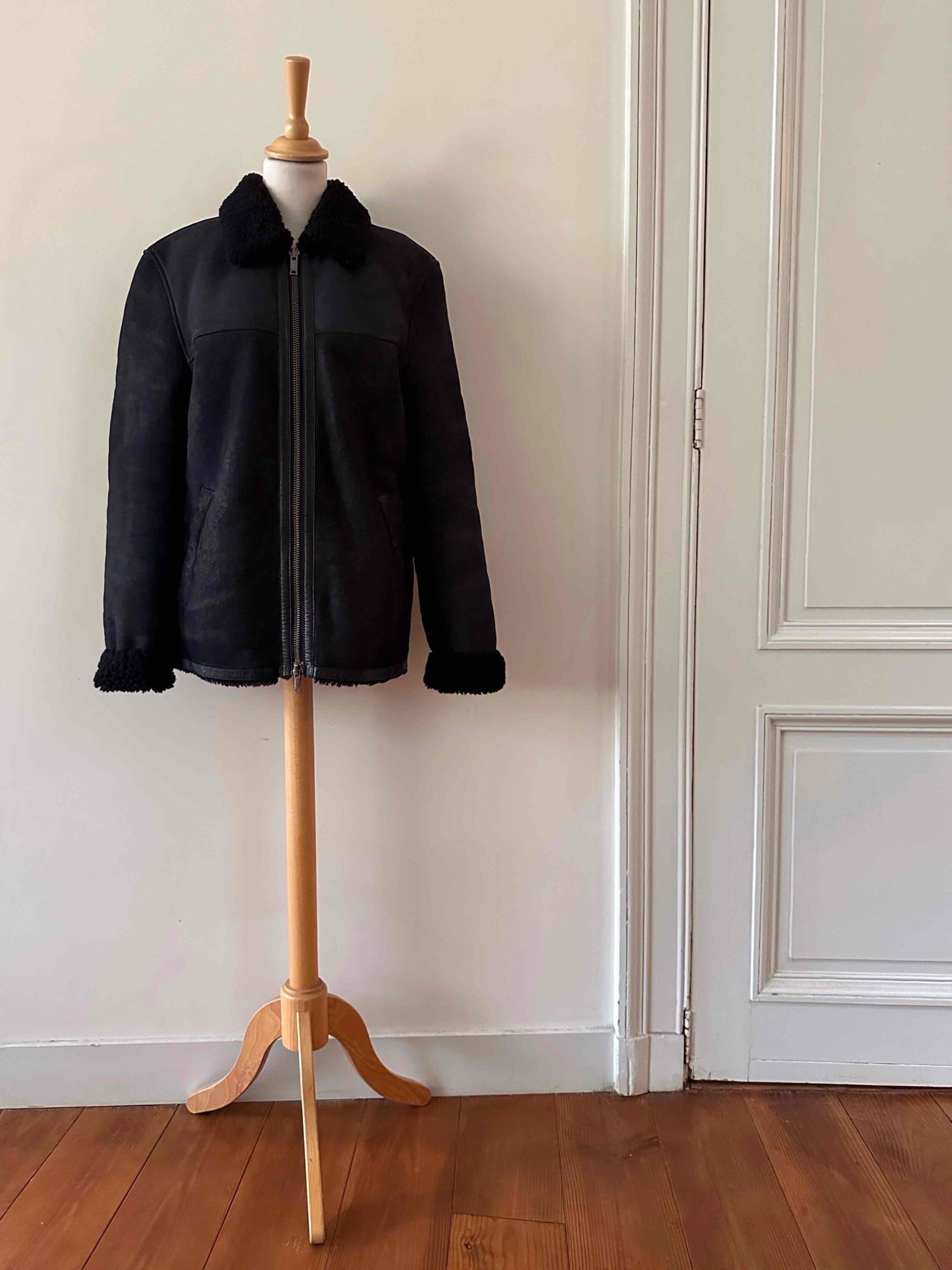 Wool-lined bomber jacket