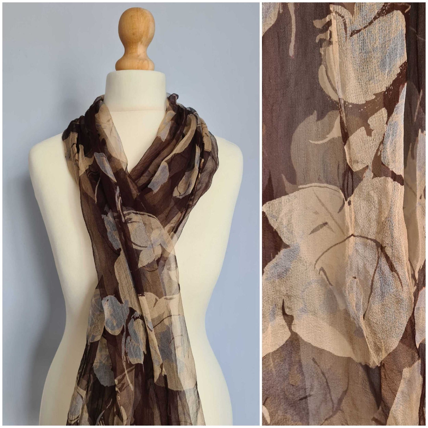 Silk chiffon scarf