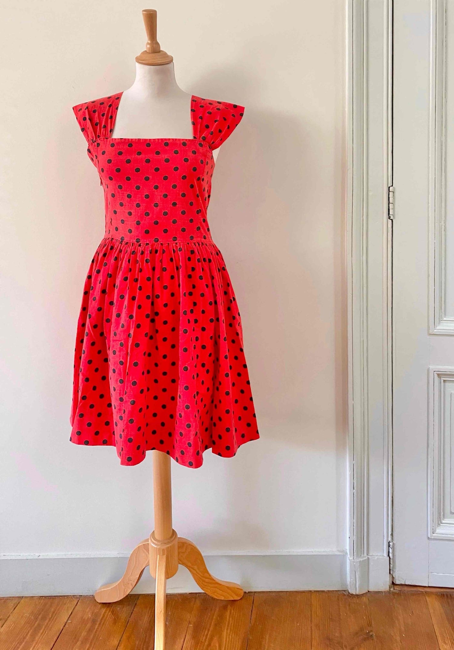 Polka dot mini dress