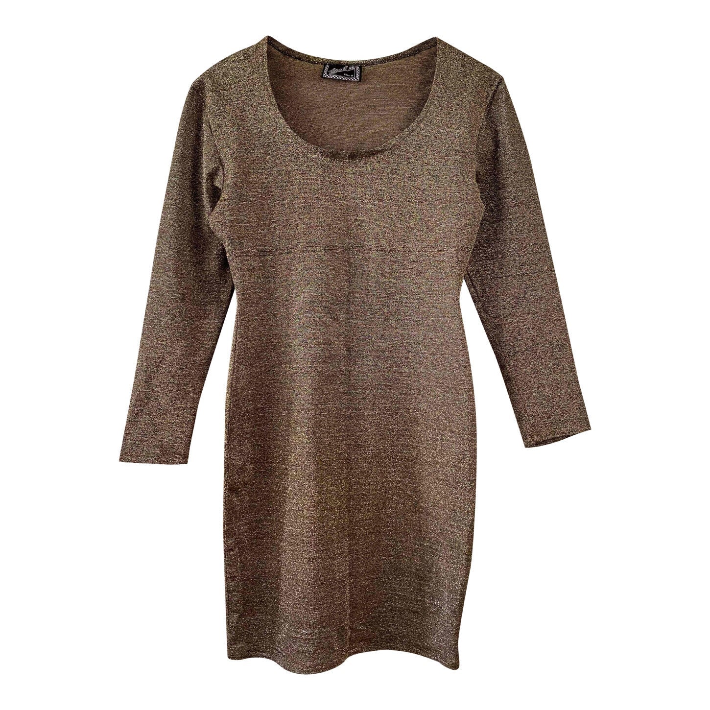 Mini dress in lurex knit fabric